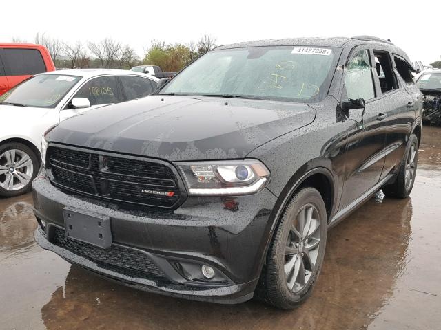 1C4RDHDG2JC228633 - 2018 DODGE DURANGO GT BLACK photo 2