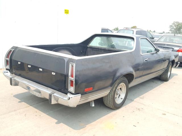 7A48S135111 - 1977 FORD RANCHERO BLACK photo 4