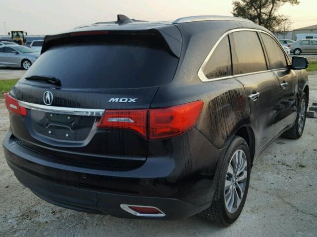 5FRYD3H92GB008364 - 2016 ACURA MDX ADVANC BLACK photo 4