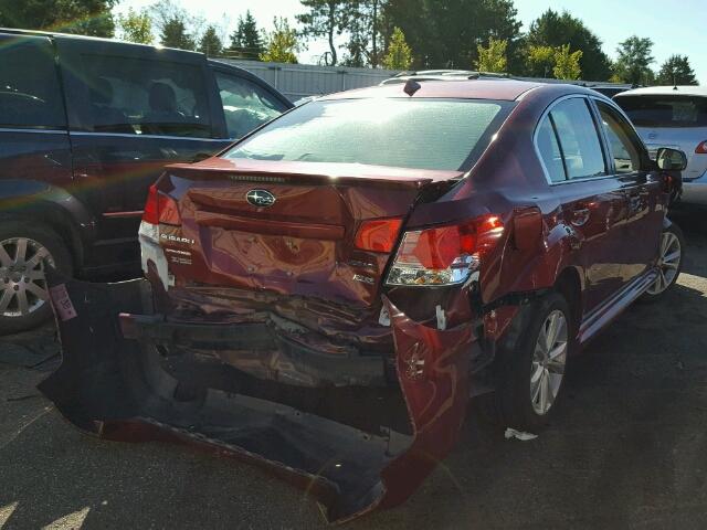 4S3BMBD67E3029590 - 2014 SUBARU LEGACY 2.5 RED photo 4