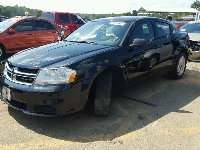 1C3CDZAB5EN148715 - 2014 DODGE AVENGER BLACK photo 2