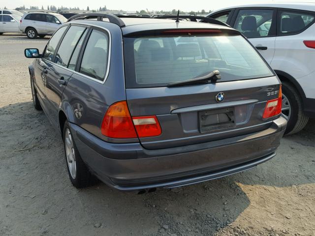 WBAAW33441ET41910 - 2001 BMW 325 IT BLUE photo 3