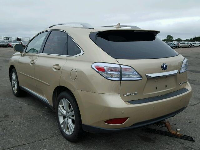 JTJBC1BA7A2411944 - 2010 LEXUS RX GOLD photo 3