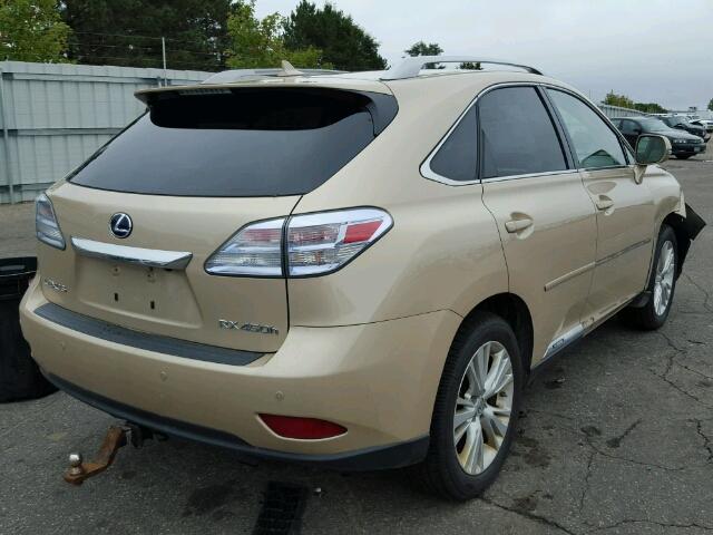 JTJBC1BA7A2411944 - 2010 LEXUS RX GOLD photo 4