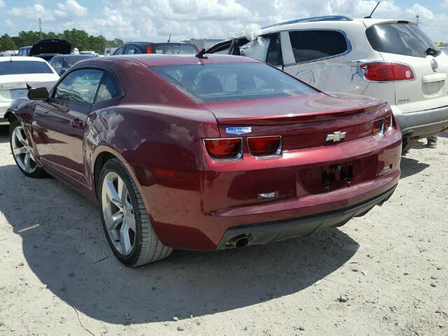 2G1FC1ED2B9186256 - 2011 CHEVROLET CAMARO LT BURGUNDY photo 3