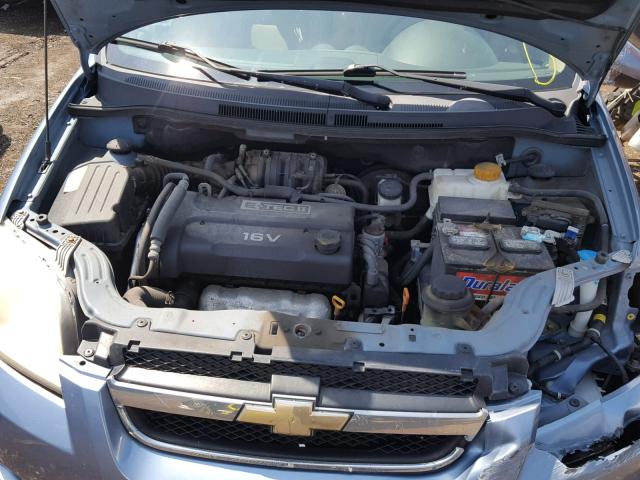 KL1TD56617B112595 - 2007 CHEVROLET AVEO BASE Көк фото 7