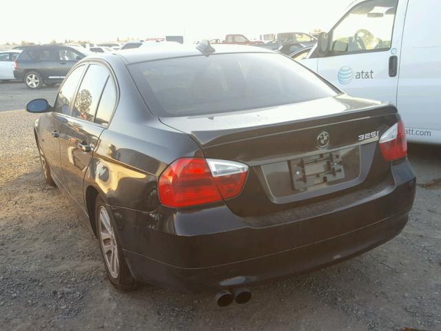 WBAVB17586NK38663 - 2006 BMW 325 BLACK photo 3