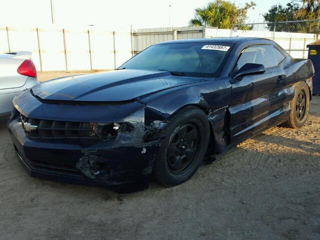 2G1FA1ED7B9154294 - 2011 CHEVROLET CAMARO LS BLUE photo 2