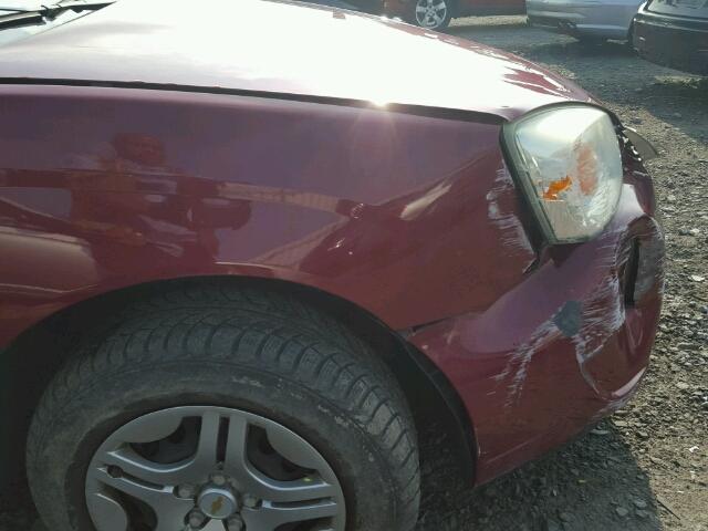 1G1ZS51F76F185891 - 2006 CHEVROLET MALIBU LS წითელი ფოტო 9