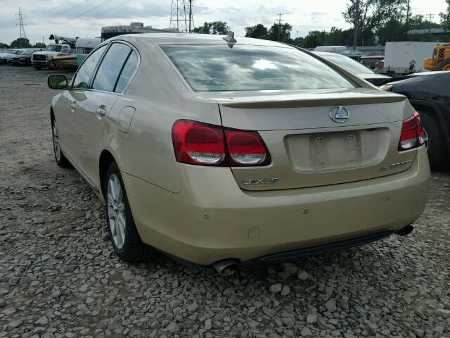 JTHCE96S670002565 - 2007 LEXUS GS TAN photo 3