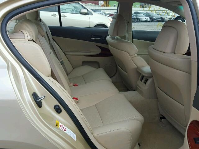 JTHCE96S670002565 - 2007 LEXUS GS TAN photo 6