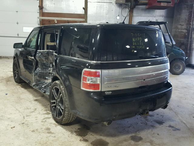 2FMHK6DT1EBD23186 - 2014 FORD FLEX LIMIT BLACK photo 3