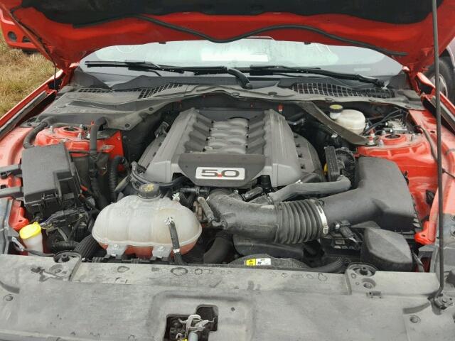 1FA6P8CF6F5433974 - 2015 FORD MUSTANG RED photo 7