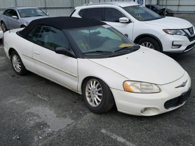 1C3EL55T43N576568 - 2003 CHRYSLER SEBRING LX WHITE photo 1