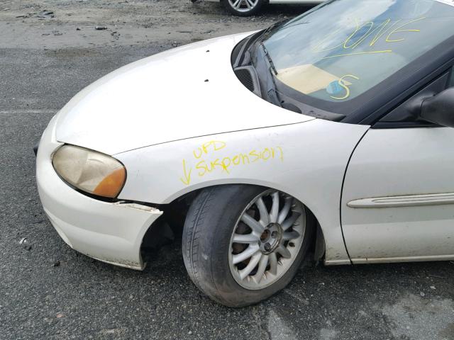 1C3EL55T43N576568 - 2003 CHRYSLER SEBRING LX WHITE photo 9