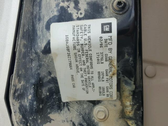 1G8AJ58F26Z179664 - 2006 SATURN ION LEVEL TAN photo 10