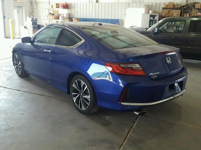 1HGCT2B86HA003835 - 2017 HONDA ACCORD EXL BLUE photo 3