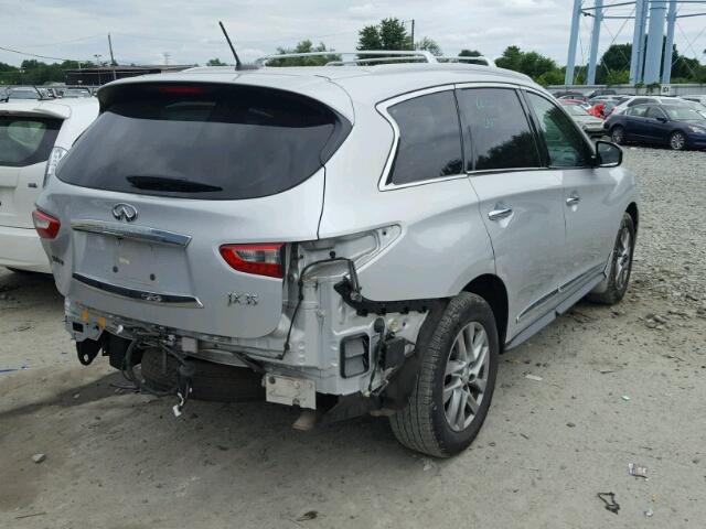 5N1AL0MM4DC324254 - 2013 INFINITI JX35 BASE SILVER photo 4