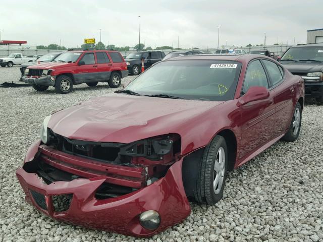2G2WP522851240494 - 2005 PONTIAC GRAND PRIX BURGUNDY photo 2