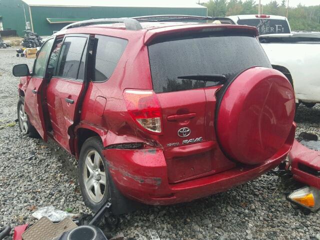 JTMBD33V076053536 - 2007 TOYOTA RAV4 RED photo 3