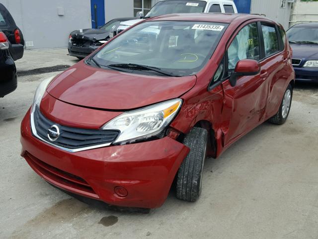 3N1CE2CP0EL382689 - 2014 NISSAN VERSA NOTE RED photo 2