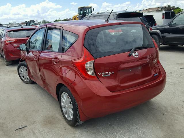 3N1CE2CP0EL382689 - 2014 NISSAN VERSA NOTE RED photo 3