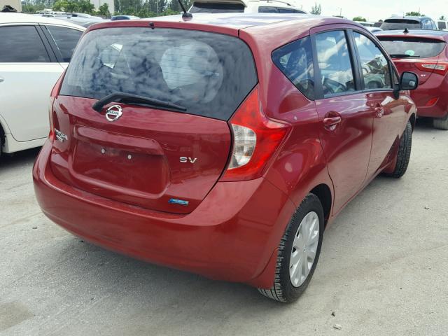 3N1CE2CP0EL382689 - 2014 NISSAN VERSA NOTE RED photo 4