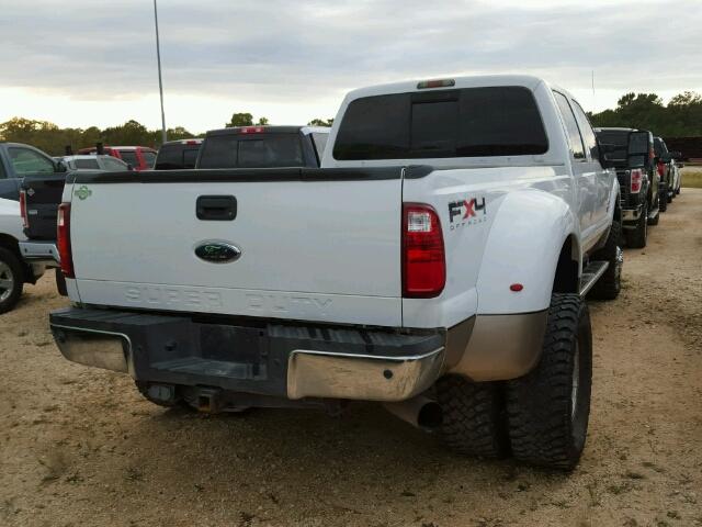 1FT8W3DT4BEA21317 - 2011 FORD F350 SUPER WHITE photo 4