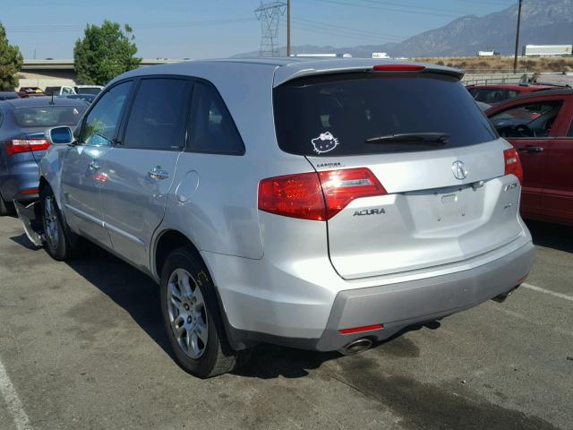 2HNYD28618H553091 - 2008 ACURA MDX TECHNO SILVER photo 3