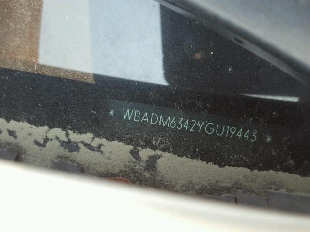 WBADM6342YGU19443 - 2000 BMW 528 I AUTO GOLD photo 10