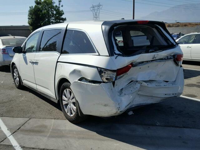 5FNRL5H6XHB005434 - 2017 HONDA ODYSSEY EX WHITE photo 3