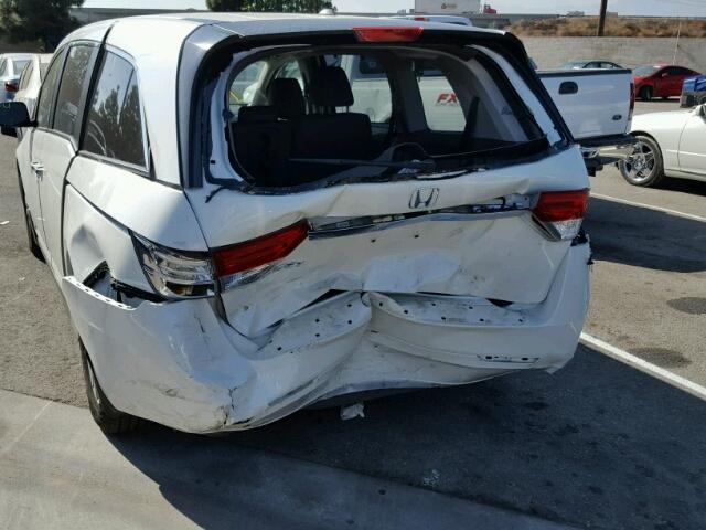 5FNRL5H6XHB005434 - 2017 HONDA ODYSSEY EX WHITE photo 9