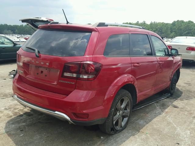 3C4PDCGB1FT727865 - 2015 DODGE JOURNEY CR RED photo 4