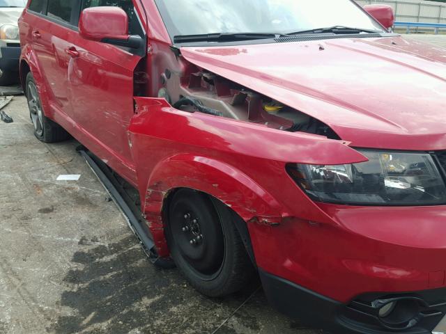 3C4PDCGB1FT727865 - 2015 DODGE JOURNEY CR RED photo 9