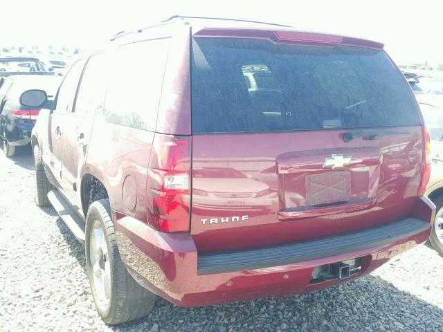 1GNFC13J07J290103 - 2007 CHEVROLET TAHOE C150 BURGUNDY photo 3