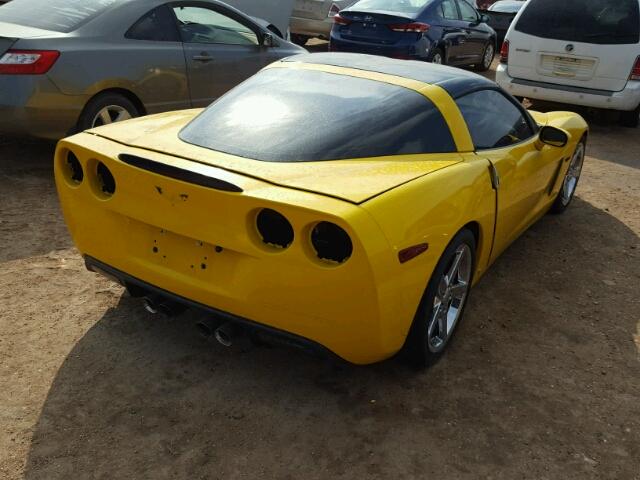 1G1YY25W685127394 - 2008 CHEVROLET CORVETTE YELLOW photo 4