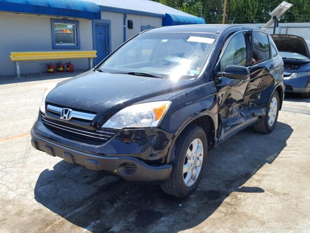 JHLRE48737C054695 - 2007 HONDA CR-V EXL BLACK photo 2