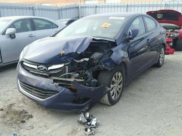 5NPDH4AE3BH032751 - 2011 HYUNDAI ELANTRA GL BLUE photo 2