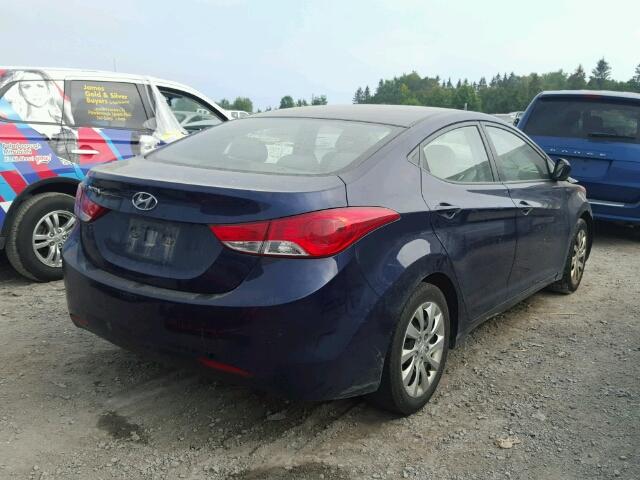 5NPDH4AE3BH032751 - 2011 HYUNDAI ELANTRA GL BLUE photo 4