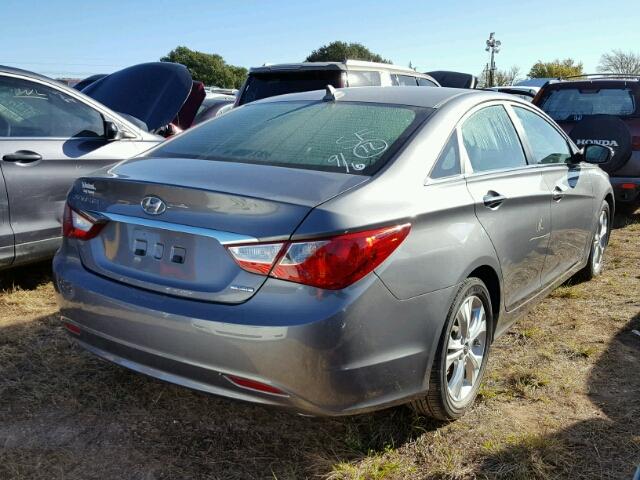 5NPEC4AC9BH252302 - 2011 HYUNDAI SONATA GRAY photo 4