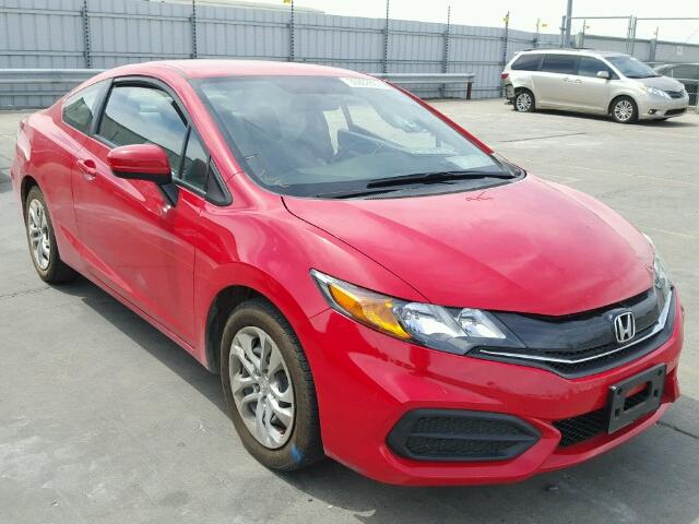 2HGFG3B55EH512387 - 2014 HONDA CIVIC LX RED photo 1