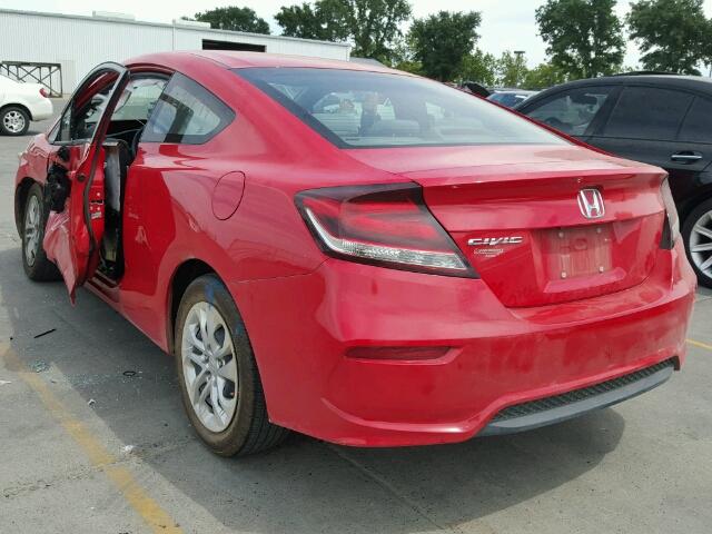 2HGFG3B55EH512387 - 2014 HONDA CIVIC LX RED photo 3