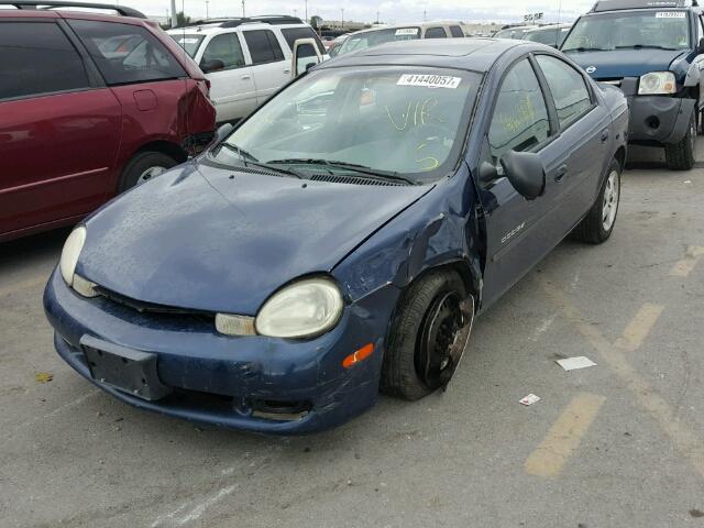 1B3AS46C61D133512 - 2001 DODGE NEON SE BLUE photo 2