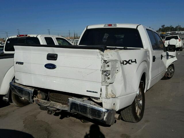 1FTFW1EF3DFB46343 - 2013 FORD F150 SUPER WHITE photo 4