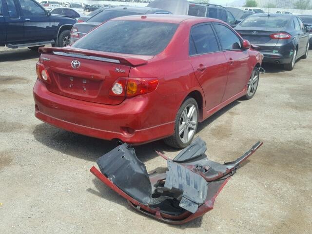 1NXBE40E49Z109737 - 2009 TOYOTA COROLLA XR 红色 照片 4