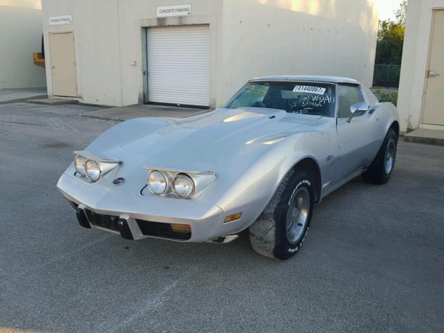 1Z37L6S446547 - 1976 CHEVROLET CORVETTE SILVER photo 2