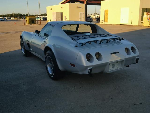 1Z37L6S446547 - 1976 CHEVROLET CORVETTE SILVER photo 3