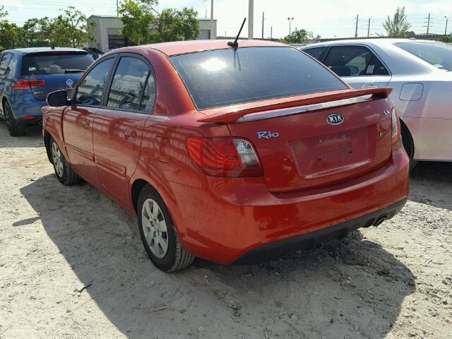 KNADH4A37B6714473 - 2011 KIA RIO BASE RED photo 3