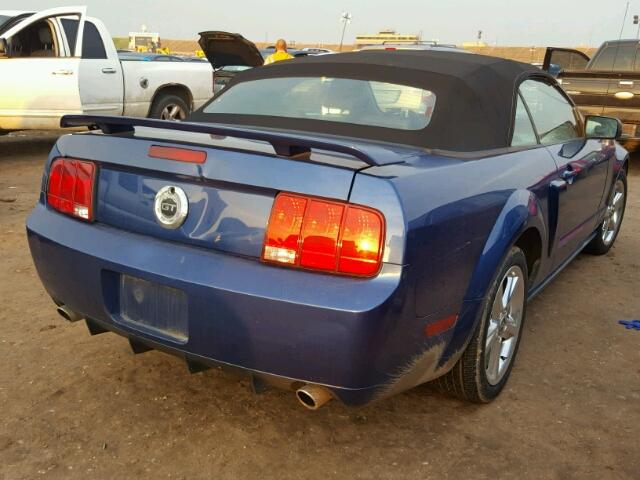 1ZVHT85H085114633 - 2008 FORD MUSTANG BLUE photo 4