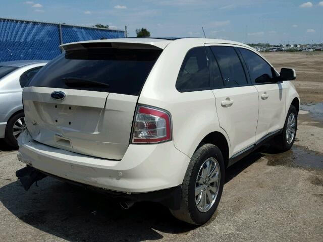 2FMDK38CX8BB34189 - 2008 FORD EDGE SEL WHITE photo 4